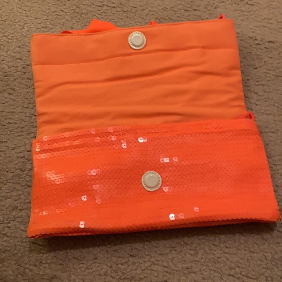 Juicy Couture Orange Sequin Bow Clutch - Picture 5 of 6